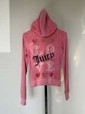 Juicy Couture pink velour tracksuit Hoodie Zip Up Only Size M Y2K Vintage