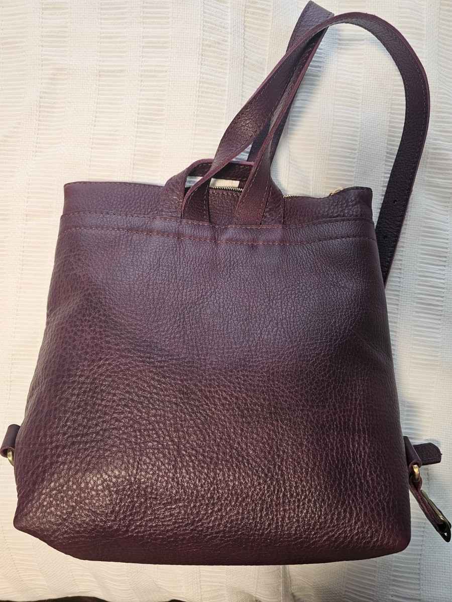 New Plum Portland Leather Goods Classic Tote Backpack SOLD  display picture 1