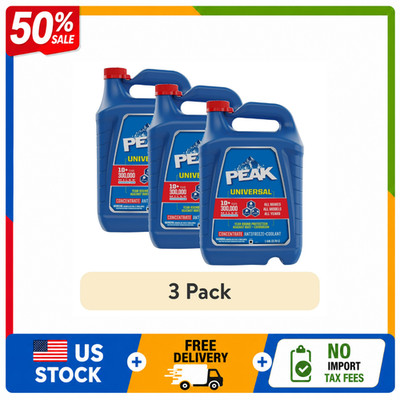PEAK Universal Antifreeze and Coolant Concentrate, 1 Gallon, 3 Pack