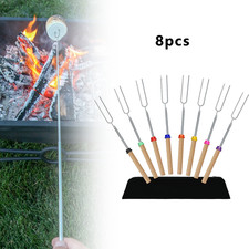 8PCS Marshmallow Toasting Forks Smores Sticks for Fire Pit Telescoping Marshm