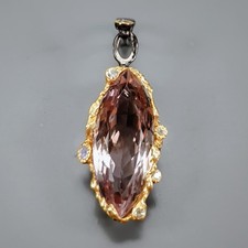 Gioielli 24 ct + ciondolo ametrina naturale argento sterling 925 /NP54668