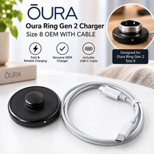 GENUINE Oura Ring Gen 2, Size 8 CHARGER With Cable