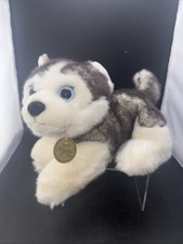 Miyoni by Aurora Tots Siberian Husky Puppy Dog Plush Stuffed Animal 9" Blue Eyes
