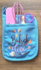 Blue Easy Bake Oven Accessories Set - Pink Utensils Blue Oven Mitt