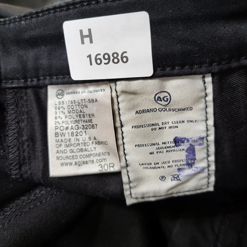 Jeans feminino Adriano Goldschmied 30R preto corte reto The Isabelle cintura alta - Imagem 2 de 4