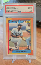 1990 TOPPS NAME ON FRONT #414 FRANK THOMAS ROOKIE RC PSA 9