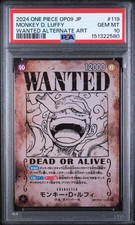 2024 ONE PIECE OP09-EMPERORS IN THE NEW WORLD #119 MONKEY D. LUFFY PSA 10