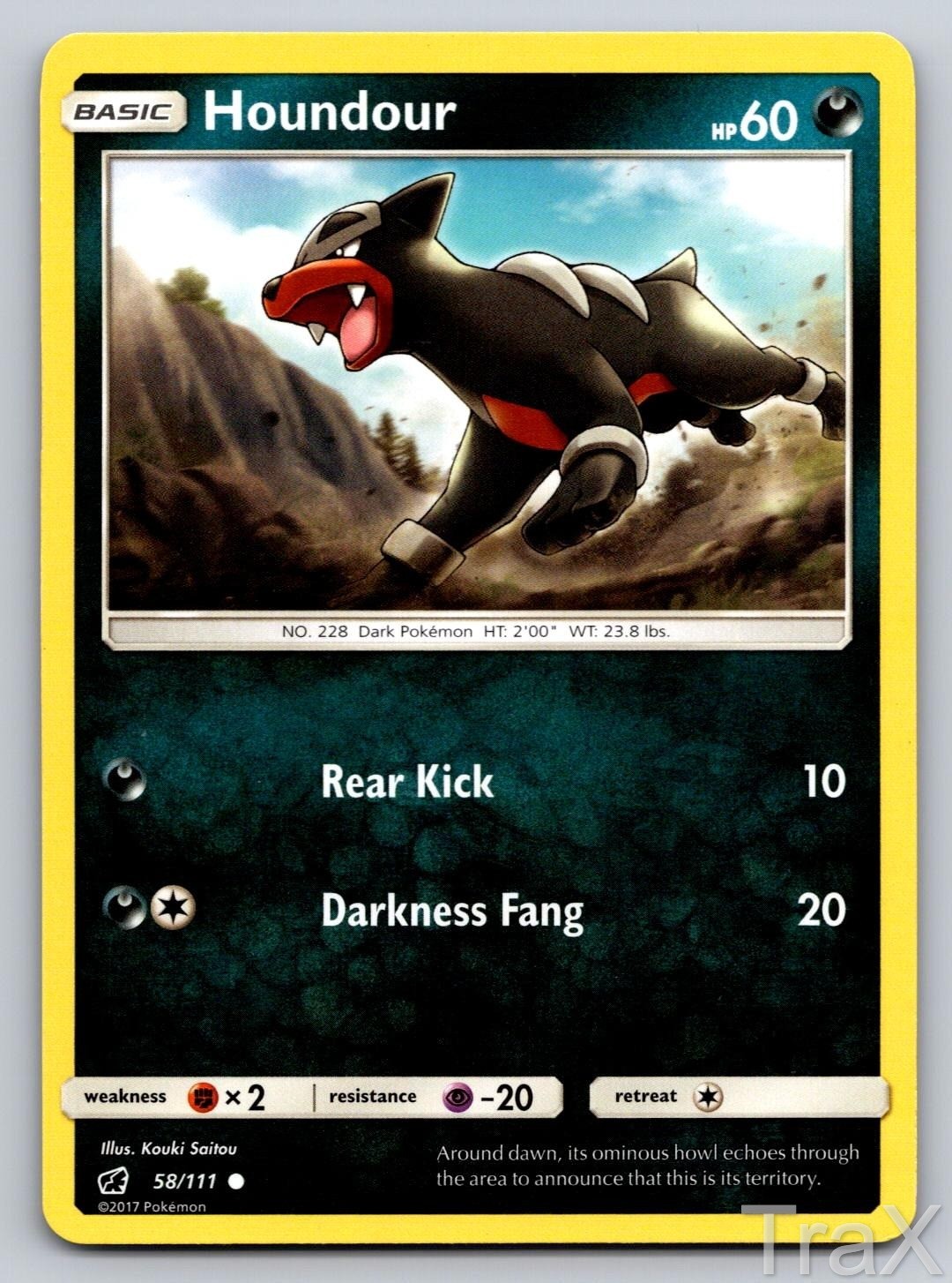 Houndour 58/111 Crimson Invasion Pokemon LP Common