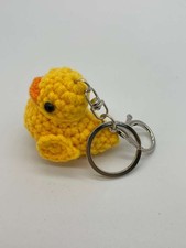Crochet Duck Keychain Knitted Keychain Cute Crochet Duck Removable Keyring