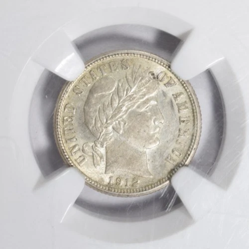 1912-D BARBER DIME ~ SHARP STRIKE NGC MS61! - Image 3 of 4