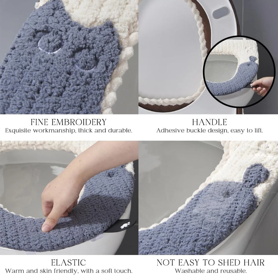 Copriwater Riscaldato, Copri Tavoletta Wc, Scalda Tavoletta Wc, Copri Sedile per - Immagine 3 di 4