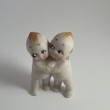 Vtg Kewpie Doll Huggers Twin Children Hugging Rose O'Neill Antique 1920's Bisque