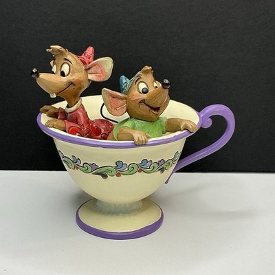 Disney Traditions JAQ GUS CINDERELLA Figurine Tea for Two 4016557 Jim Shore NIB