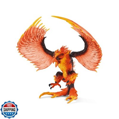 Schleich Eldrador Creatures - 7'' Fire Eagle Toy - Movable Wing La