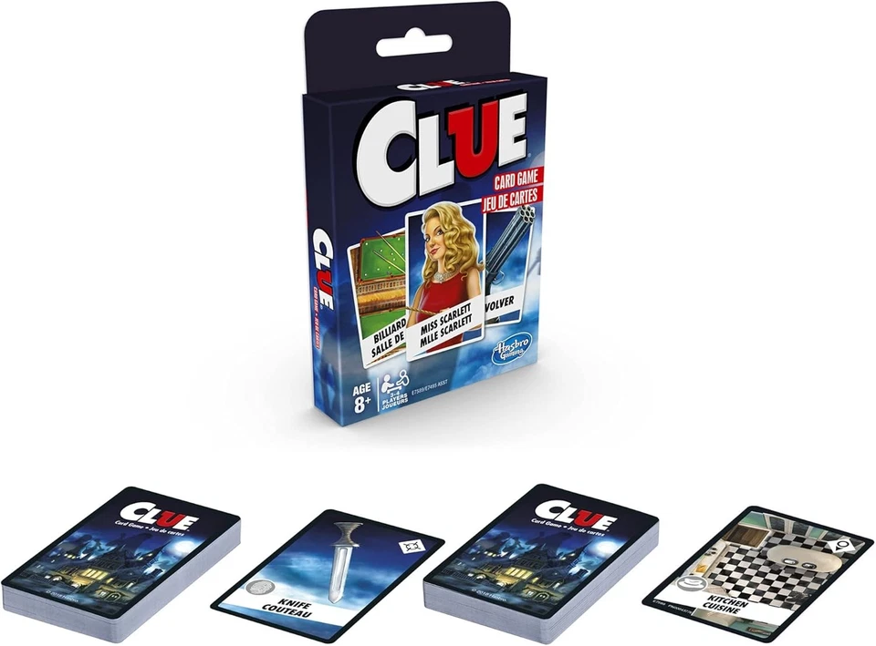 Hasbro Gaming Clue Card Game, 3-4 Player Strategy Game - Image 2 of 4