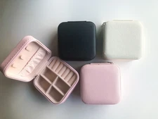 NEW Ring Leather Jewelry Travel Case Box Organizer Holder Storage Earring Case