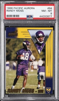 1998 PACIFIC AURORA #94 RANDY MOSS ROOKIE RC PSA 8 | eBay