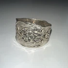 Vintage Designer Paz PZ Israel Sterling Silver Ring - Size 8