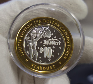 Stardust Las Vegas NV Casino $10 Gaming Token .999 Fine Silver Strike..