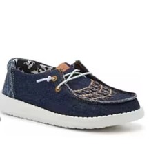 Hey Dudes Size 8 NWT Wendy Funk Mardi Gras Party Dark Denim