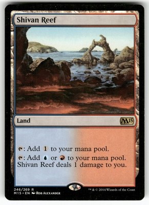 Shivan Reef 246 Rare Magic 2015 (M15) Magic: The Gathering Lightly Played