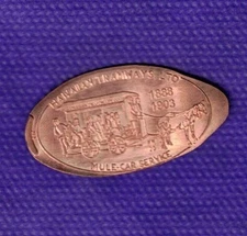 HAWAII TRAMWAYS LTD 1888-1903 Mule-Car Service Elongated Pressed Copper Penny