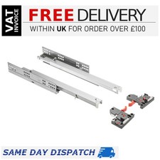 Soft Close drawer runners Invisible concealed undermount slides Full Extension