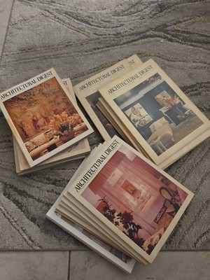 VINTAGE ARCHITECTURAL DIGEST MAGAZINE LOT OF 20- 1970s and 1980s 