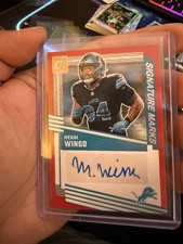 2025 Panini Donruss Signature Marks Mekhi Wingo Auto /5 Red SM-MWO Detroit Lions