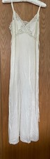 Vtg Christian Dior Womens Ivory Long Slip Nightgown Dress 32" Lace Please read