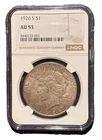 1926 NGC AU53 Peace Silver Dollar $1 US Mint Coin 1926-P  with a special gift