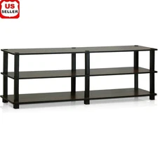 Modern Toolless TV Stand 3-Tier Open Shelves 55-inch TVs Entertainment Center US