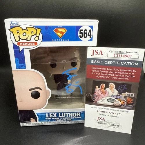 Jesse Eisenberg Lex Luthor Superman Auto Signed Funko Pop #564 JSA COA