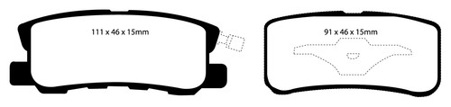 EBC B06 Bremsen Kit Hinten Beläge Scheiben für Jeep Compass (MK49) - Bild 2 von 4
