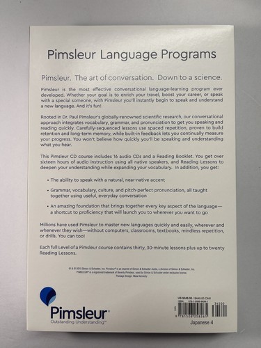 Pimsleur Japanese Level 4 CD: Learn to Speak and Japanese! - Picture 2 of 2