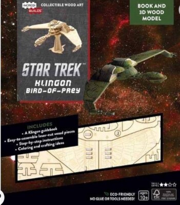 Incredibuilds: Star Trek: Klingon Bird-of-Prey Model And Book - NEW