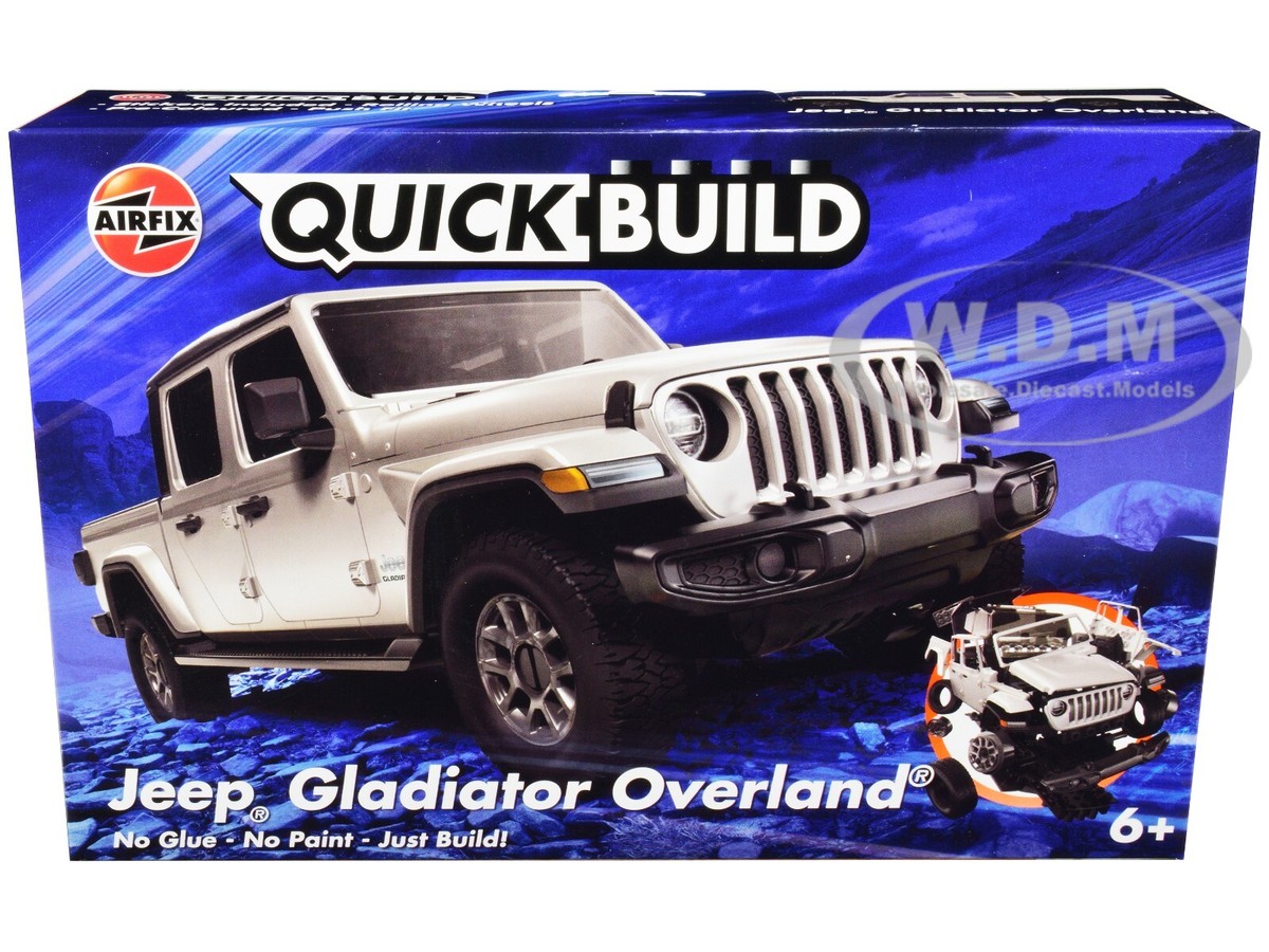JEEP GLADIATOR (JT) SILVER OVERLAND SNAP ON MODEL KIT BY AIRFIX