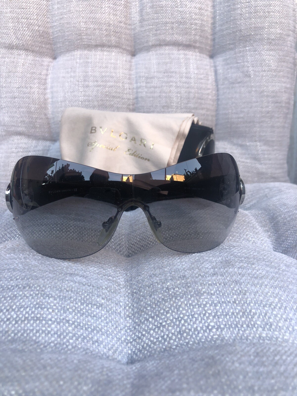 Bvlgari Sunglasses 6074-B  Black Swarovski Crystal Limited Edition