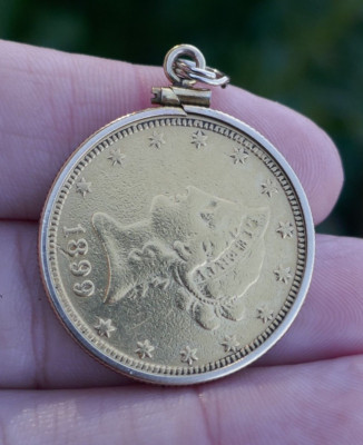 Original Original 1899 $ 10 US Gold Liberty Münze Anhänger/Charm