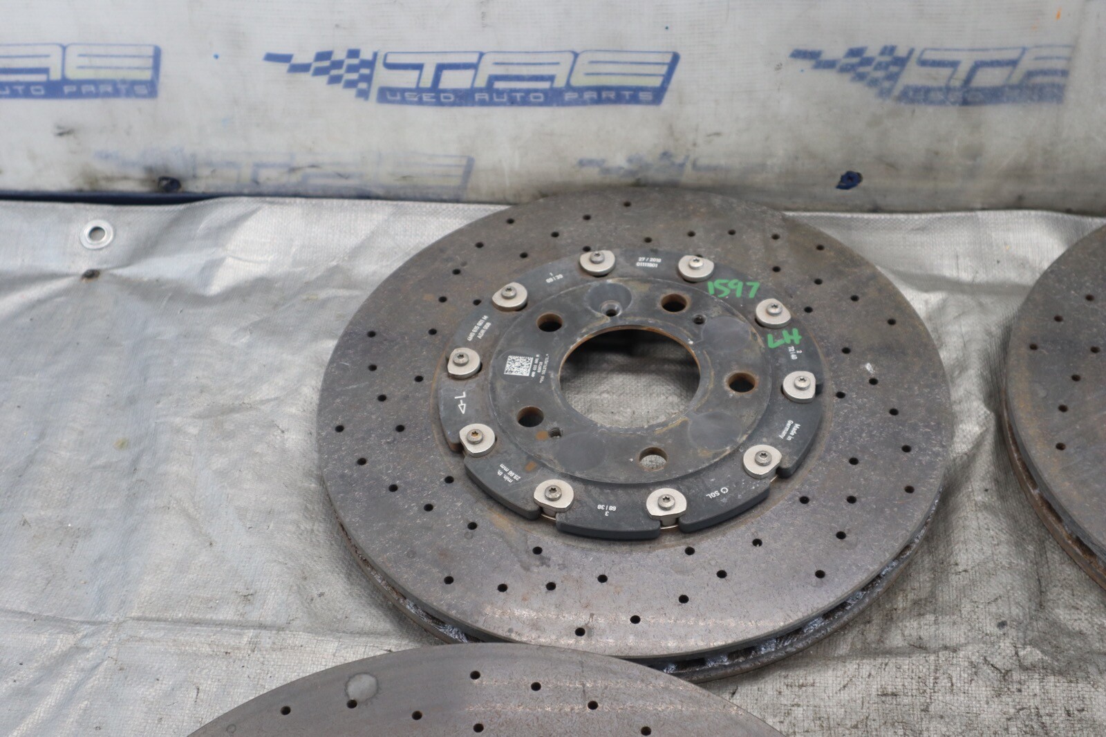 2019 LAMBORGHINI URUS OEM CARBON CERAMIC FRONT N REAR BRAKE ROTORS SET OF 4