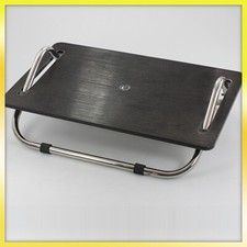 IKEA Black Chrome Adjustable Desk Workstation Office Home Footrest