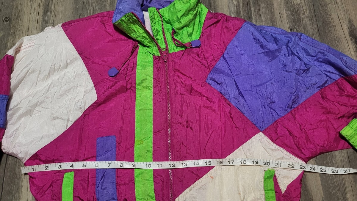 Vintage 90s Colorblock Windbreaker Sports Zip Up Nylon Track Vintage 90s Colorblock Windbreaker Sports Zip Up Nylon Track