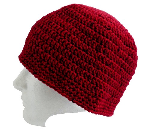 Tahki Yarns Donegal Tweed Blue Wool Cable Knit Beanie Hat  display picture 1