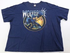 Rare Vintage MARVEL Wolverine 2003 Graphic T Shirt 2000s Comics Superhero Blue