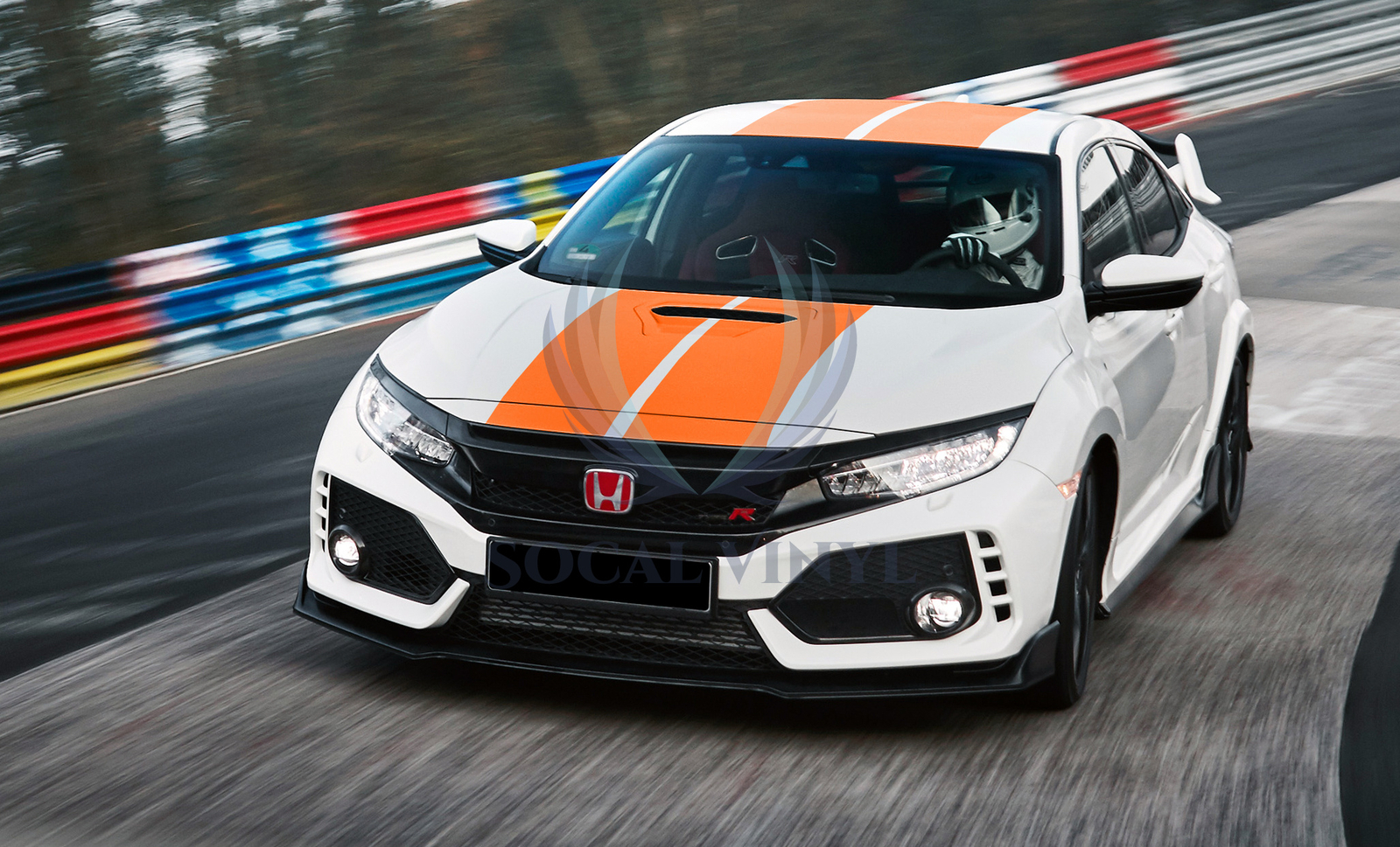 Matte Color Racing Stripes Vinyl Wrap Sticker For Honda Civic Stripe ...