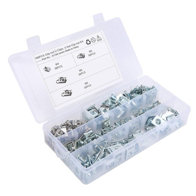 Clip Nuts,Edelstahl U-Clips,160 Stück Uclips Schornsteinmutter 304 Edelstahl Ver