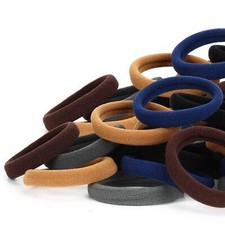 50pcs Hair Ties For Women Cotton Seamless Hair Bands Elastic Ponytail Holders No