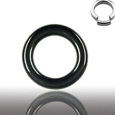 1,2mm Schwarz Piercing Smooth Segment Ring Ohr Lippe Nasen Piercing