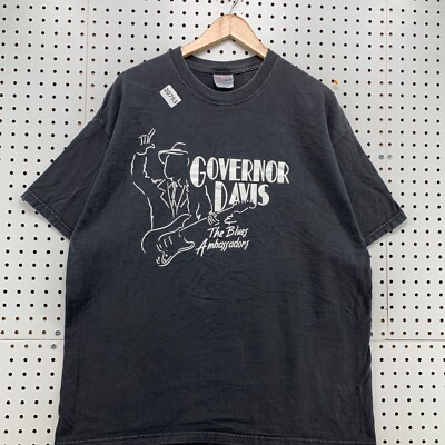 Governor Davis Blues Ambassador Shirt Black Wheres My Ride? Men XL 24x30.5