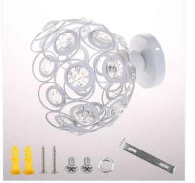 20CM Kristall Deckenlampe Retro Metall Deckenleuchte